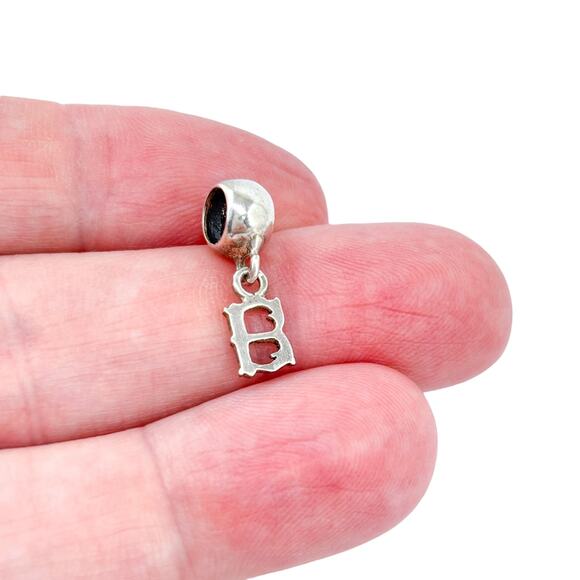 Vintage Thai IBB Sterling Silver 925 "B" Dangle Spacer Charm - Picture 1 of 7